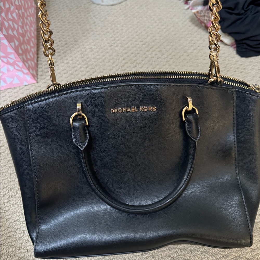 Michael Kors Black Leather Handbag